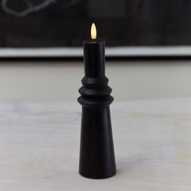 Sirius Sille Nordic Sculpture Ringet LED stearinljus, svart