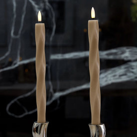 Sirius Sille Nordic Sculpture Twist LED stearinljus, brunt
