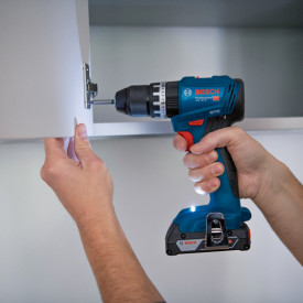 Bosch slagboremaskine GSB 18V-45, 2 x 18 V/2,0 Ah og L-Boxx