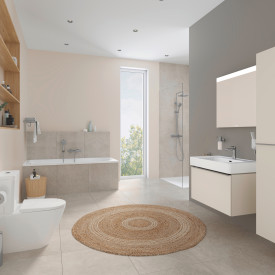 Duravit D-Neo højskab, 40x176 cm, højre, mat beige/krom