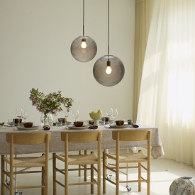 Nielsen Light Nora cafépendel, rökfärgad/mässing, Ø30 cm