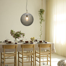 Nielsen Light Nora cafépendel, rökfärgad/mässing, Ø50 cm