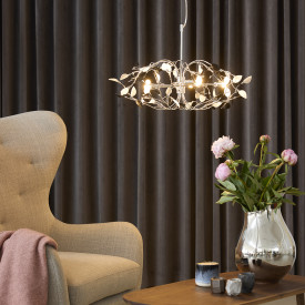 Nielsen Light pendel Iben 5-lys sort-hvid