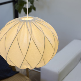 Nielsen Light Jasmin pendellampa, vit sladd, vit