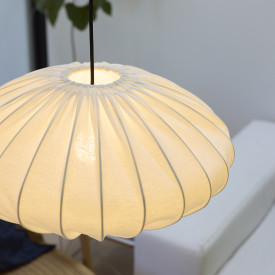 Nielsen Light Jasmin Ellipse pendellampa, svart sladd, vit