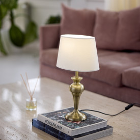 Nielsen Light Jasmin lampeskærm, hvid, H16 cm