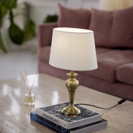Nielsen Light Jasmin lampeskærm, hvid, H19 cm