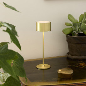 Nielsen Light Bistro oppladbar bordlampe, børstet messing
