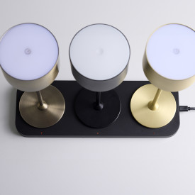 Nielsen Light ladestasjon til Bistro oppladbare bordlamper, til 3 lamper, svart