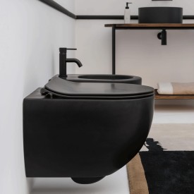 Lavabo Glomp Mini væghængt toiletsæt, uden skyllekant, mat sort