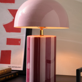 Leitmotiv Rayado bordlampe, stribet lilla