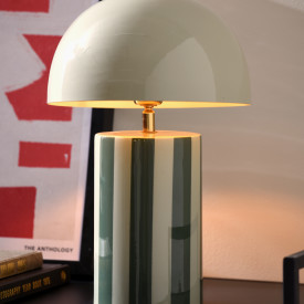 Leitmotiv Rayado bordlampe, stribet grøn