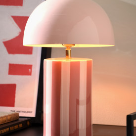 Leitmotiv Rayado bordlampe, stribet rosa