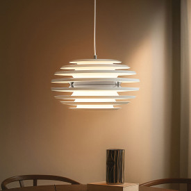 Belid taklampe Ellipse pendel, hvit/krom