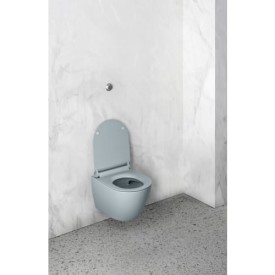 GSI Slim toiletsæde, soft close, aftagelig, mat lysegrøn