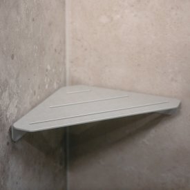 Aloop X brusehylde, mat aluminium