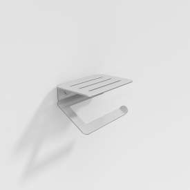 Aloop Y toiletrulleholder, mat aluminium