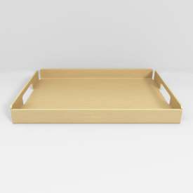 Aloop X small bakke, 23x30,5 cm, børstet guld