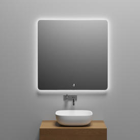 Copenhagen Bath Orø speil med lys, 80x80 cm