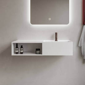 Copenhagen Bath Modul SH 80 servant med hylle, høyre, 80x40 cm, hvit matt