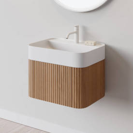 Copenhagen Bath Yuno Kontur 55 servantskap, med servant, 54,7x40,7 cm, eik