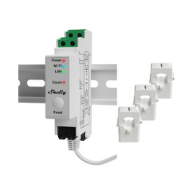 Shelly Pro energimåler 120A, 3-faset, wifi
