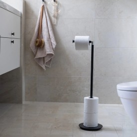 Smedbo toiletrulleholder, mat sort