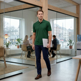 Tee Jays Power poloshirt, grøn, str. S
