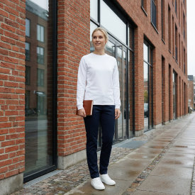 ID Core dame sweatshirt, Hvid, 2XL