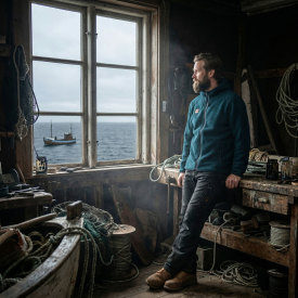 Helly Hansen Heritage fiberpelsjakke med hætte, marineblå, str. 3XL