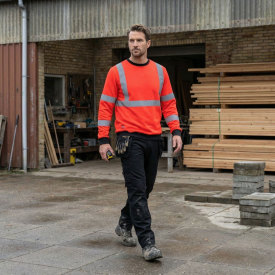 Helly Hansen Addvis sweatshirt, Hi-Vis Rød, 2XL