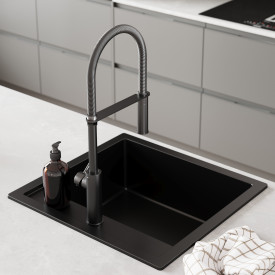 Lavabo Jupiter 60 køkkenvask, 55,6x52,6 cm, sort