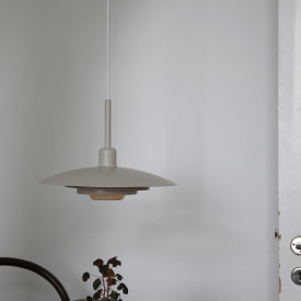 Markslöjd Piny pendel, beige, Ø35 cm