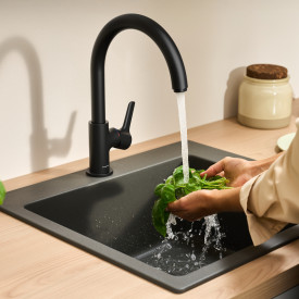 Hansgrohe Waterforms köksblandare, matt svart