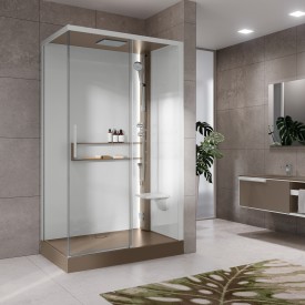 Novellini Glax 2 2.0 2P dusjkabinett hydro plus, høyre, 140x90 cm, corda/klarglass