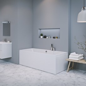 Strømberg Quantum badekar, 170x70 cm, hvid