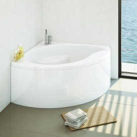 Strømberg Tranquility badekar, 130x130 cm, hvid