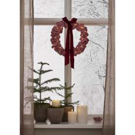 Star Trading Molly krans med stofsriber, 35 cm