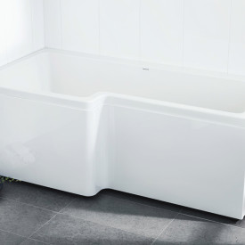 Svedbergs Torne dusjbadekar, 160x70/85 cm, venstre, hvit