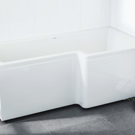 Svedbergs Torne dusjbadekar, 170x70/85 cm, høyre, hvit