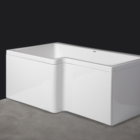 Svedbergs Torne dusjbadekar, 150x70/85 cm, venstre, hvit
