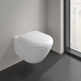 Villeroy & Boch Antao vegghengt toalett, u/skyllekant, CeramicPlus, 56x37 cm, stone white