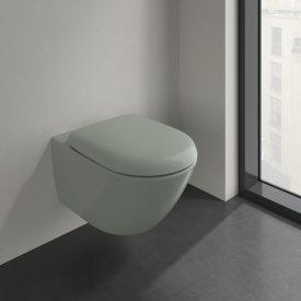 Villeroy & Boch Antao vegghengt toalett, uten skyllekant, CeramicPlus, grønn matt