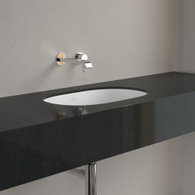 Villeroy & Boch O.novo underlimt servant, overløp, CeramicPlus, 58,5x58,5 cm, hvit