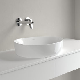 Villeroy & Boch Antao toppmontert servant, bunnventil, CeramicPlus, 51x40 cm, hvit