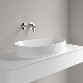 Villeroy & Boch Antao toppmontert servant, bunnventil, CeramicPlus, 65x40 cm, hvit