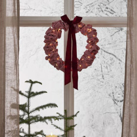 Star Trading Molly krans med stofsriber, 35 cm