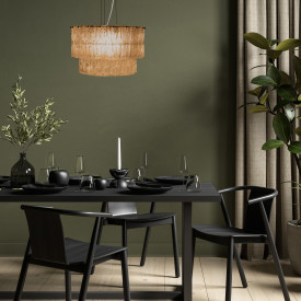 Aneta Lighting Abelone pendel, ravfarvet/sort