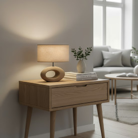 Aneta Lighting Olina bordlampe, brun