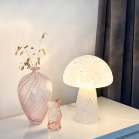 Aneta Lighting Mushi bordlampe, hvid, H29 cm